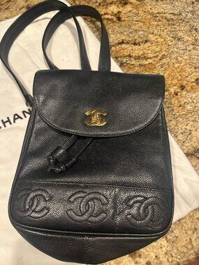 chanel patent leather backpack No. 23 2016-2017 Matelasse Daypack black WS256 – NUIR VINTAGE Chanel Large Flap Backpack Black